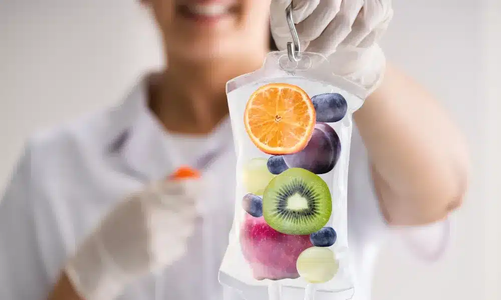 IV wellness cocktail therapy in Portland Oregon at Cosmetiq Medicine med spa for hydration energy and immune support