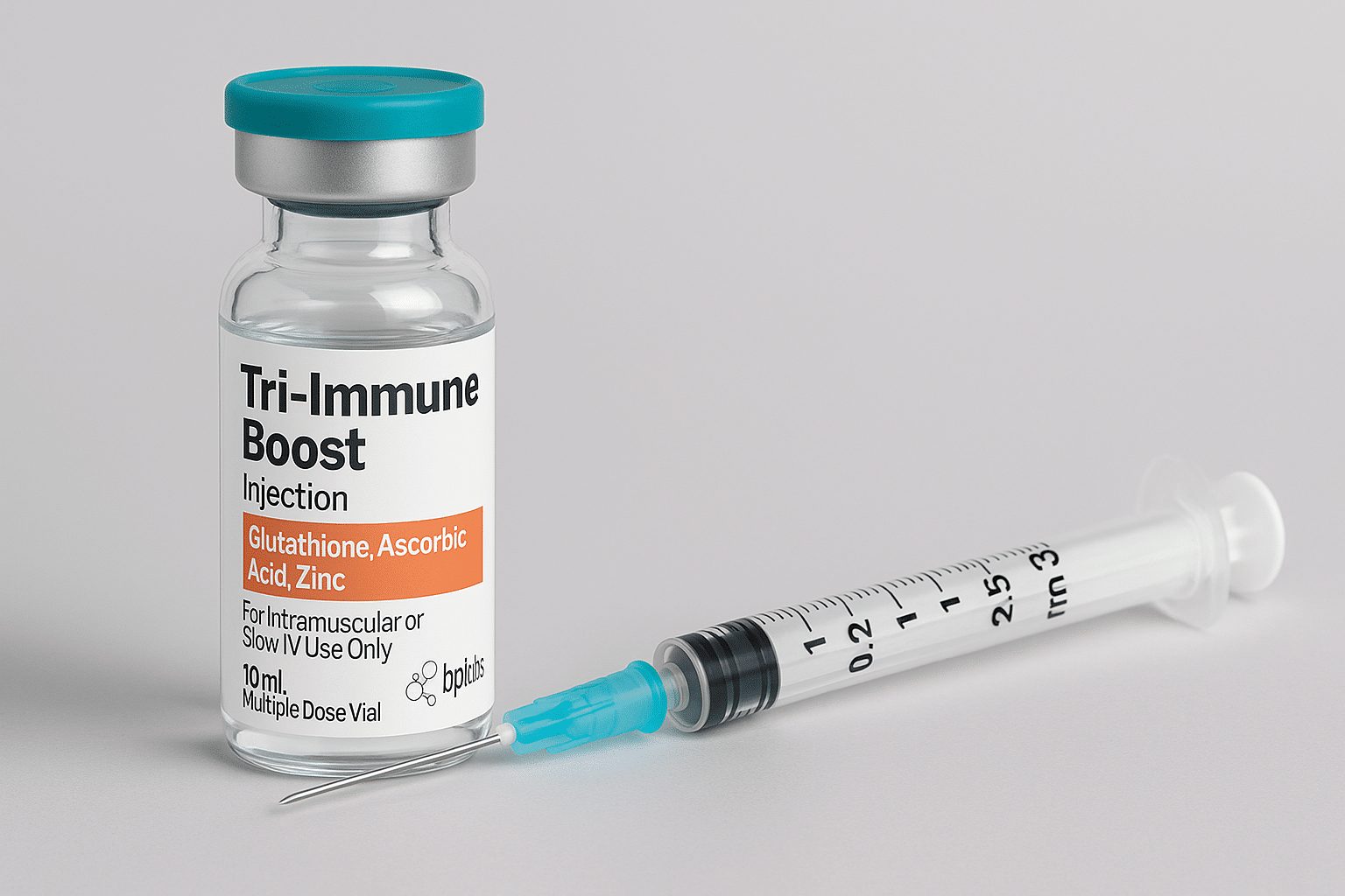 Tri Immune boost injections with vitamin C zinc and glutathione in Portland Oregon at Cosmetiq Medicine